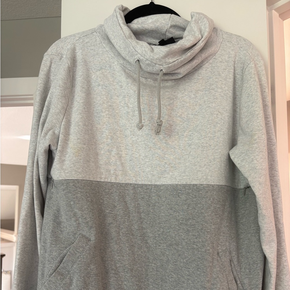 Nursing Queen Gray Cowl Neck Sweater Soft Knit